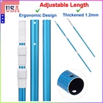 12FT Telescopic Pool Cleaning Pole Adjustable 3PIECE Expandable Step-up Aluminum. Fixed Price $27.70.