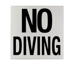 Inlays C611501 6" X No Diving Message Smooth Ceramic Tile. Fixed Price $18.59.