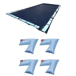 Swimline 20X40 Ft Winter Pool Cover + 4-PACK Of Corner Water Tube Weights. Fixed Price $92.99.