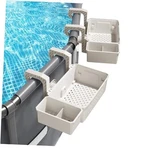 Aquajoyer 2 Sets Of Poolside Storage Baskets With Cup Holders - Perfect Beige. Fixed Price $45.14.
