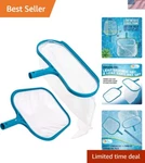 Deluxe Pool Leaf Skimmer And Rake Net Set - Effortless Cleaning Solutions. Fixed Price $34.99.