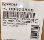*R0470800 Zodiac Lrzm/lrze Inlet/outlet Header Assembly. Fixed Price $899.00.