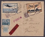 W3030/ Poland Aero-targ (local Airplane-label) Poznan Expres Cover T/lodz 1921. Fixed Price $39.95.