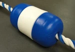 American Granby 5"X9" Rope Float .75" Blue White Handi Lock IF5975. Fixed Price $17.95.