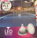 Wyzm Led Pool Light, 40W,COLOR CHANGING,IP65 WATERPROOF(120V-RGB+WHITE). Fixed Price $90.00.