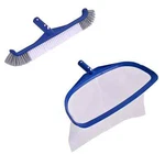 Poolaza Set- Skimmer Deep Net 10" X 13.2" 17.5" & 17.3" Brush Head. Fixed Price $32.15.