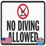 Smartsign 18 X 24 Inch No Diving Allowed Metal Symbol 80 Mil Laminated. Fixed Price $73.09.