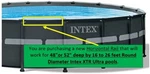 12428A Horizontal Rail Intex Pool Round 16' To 26' Od By 48" 52" Deep. Fixed Price $22.00.