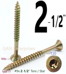 Torx 1-1/4 4" Star Flat Head With Nibs Yellow Zinc Type 17 Outdoor Wood Screw. Fixed Price $295.99.
