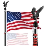 30 Ft Telescopic Aluminum Flag Pole Kit W/ Gold Ball & Eagle Topper Us. Fixed Price $169.90.