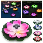 Solar Powered Floating Led Lotus Flower Light Pond Pool Garden Landscape Lamp. Fixed Price $9.19.