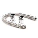 36" Chrome Stainless Steel Radiator Hose & Flexible Set With Caps. Fixed Price $26.89.