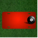Custom Personalized License Plate With Add Names Ball Black Pool. Fixed Price $17.95.