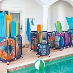 Rolling Pool Toy Storage Cart Mesh Bins With Side Pockets Swimming. Fixed Price $49.99.