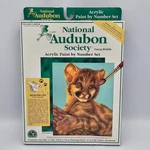National Audubon Society Acrylic Paint By Number Set Mountain Lion Cub. Fixed Price $29.95.
