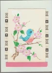 Nothing So Rare Cute Blue Bird On Branch 7X9.5" Greeting Card Art #B8554. Fixed Price $50.25.