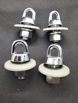 Cent. Pk Of 4 Oval Metal Anchors For Swim, Pools,spas And More. Fixed Price $20.00.