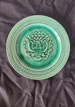 Majolica Plates ,antique American Eagle, Seal Of 7 1/4. Fixed Price $25.00.