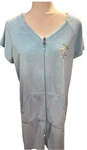 Adonna Bath Beach Pool Cover Up Robe Blue Pockets Full Zip Soft Modest Spa. Fixed Price $22.72.