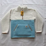 Carhartt Youth Girl's Sm Quarter Zip Fleece Pullover Sweatshirt Light Aqua TS713. Fixed Price $47.49.