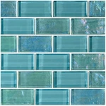 Master Tile GT82348T4 1" X 2" Turquoise Twilight 11 Sq/cn - Glass. Fixed Price $28.35.